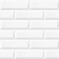 4" x 16" Bright White Beveled Ceramic Wall Tile $1.99/sf 10.75 sf/box