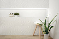 12" x 40" Donna White Decor Wall Tile $9.99/sqf 17sq/Box