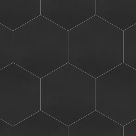 Hex Collection- 10'' Basic Black Hex $6.99/sqf