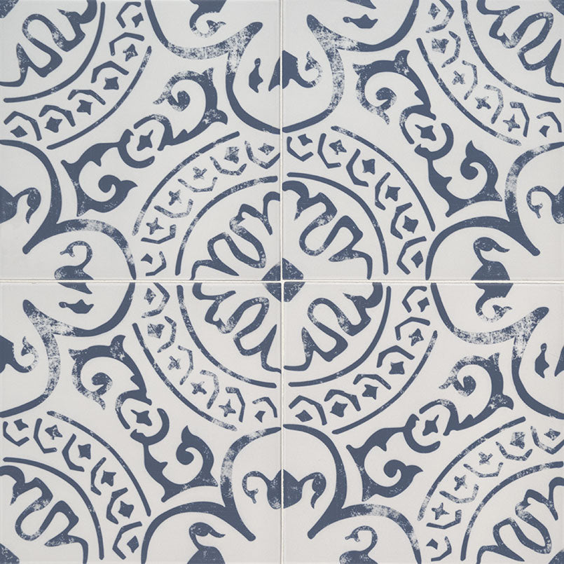 Printed Kenzzi Indigo 8" x 8" Tile $6.99/sf 5.16 sf/box